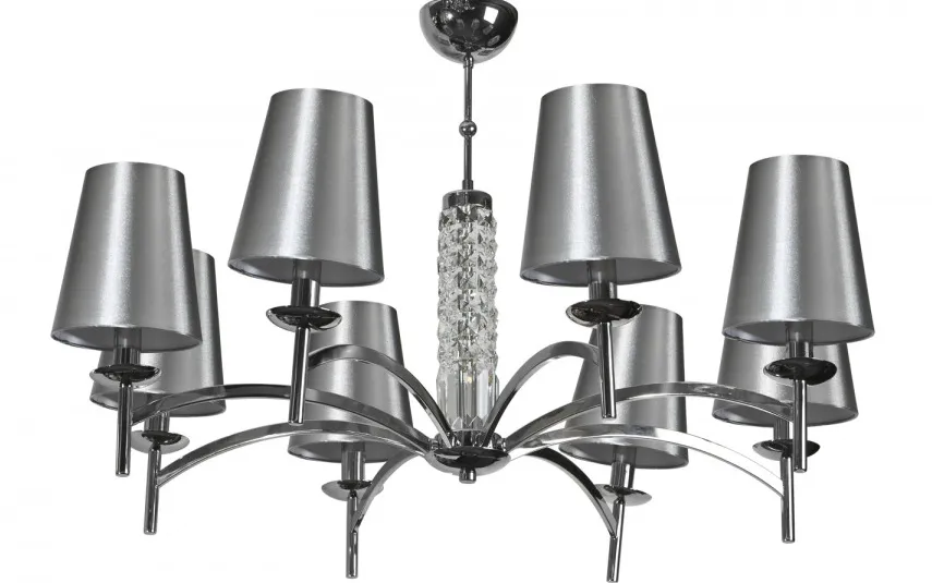 Witek Home Lampa wisząca kryształowa Silver Glam 5054/8 Best