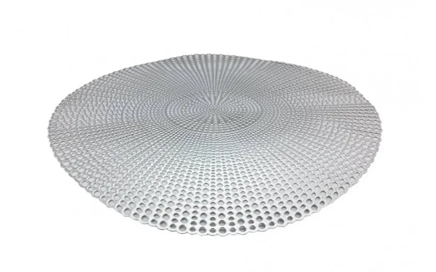 MPLCo Mata na stół 40 cm Srebrna Glamour MPL 280782 Hot