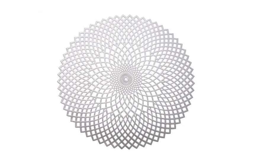 Dajar Mata na stół okrągła 38 cm Glamour ażurowa srebrna Sale