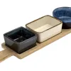 Allesken 3 Miseczki ceramiczne na przekąski na tacy Discount