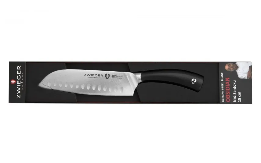 Zwieger Nóż Santoku 18 cm Obsidian Hot