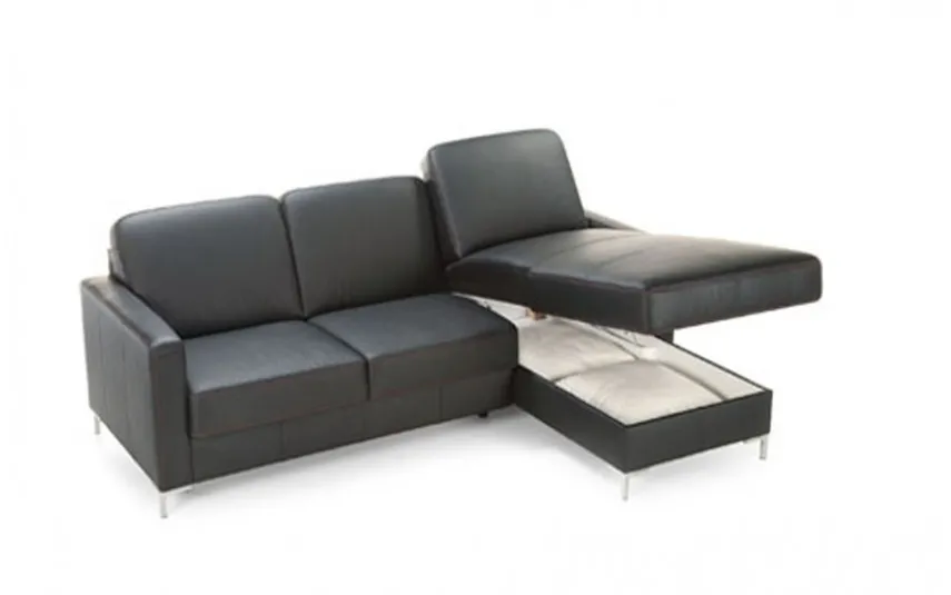 Etap Sofa Narożnik Basic z funkcją spania Naturelle B-01 Black Hot