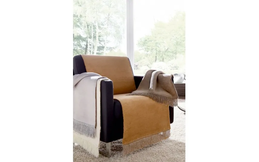 Biederlack Narzuta na fotel 50x200 cm Kamel Outlet