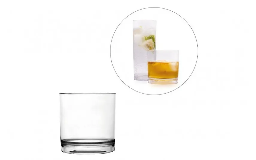 Rubikap Nietłukąca szklanka do whisky 250 ml z poliwęglanu New