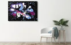 Witek Home Obraz abstrakcyjny 80x120 cm Abstrakcja na Czarnym Tle Clearance