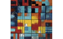 Witek Home Obraz abstrakcyjny 100x100 cm Cube Frenzy Hot