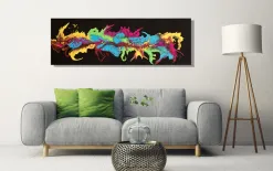 Witek Home Obraz abstrakcyjny 50x150 cm Dancing Colors Sale