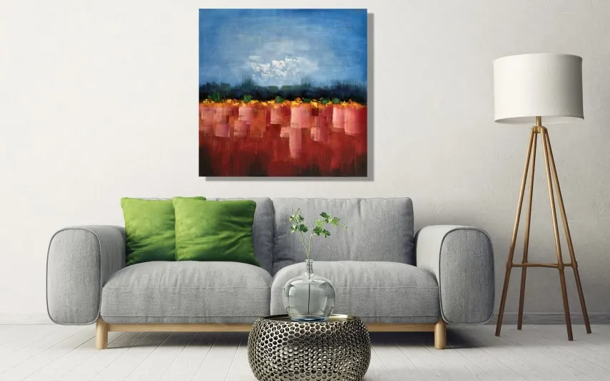 Witek Home Obraz abstrakcyjny 100x100 cm Field of Red Discount