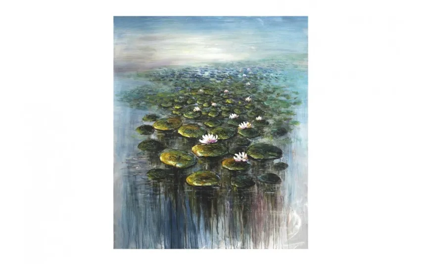 Witek Home Obraz na płotnie 100x120cm Lilie wodne Clearance