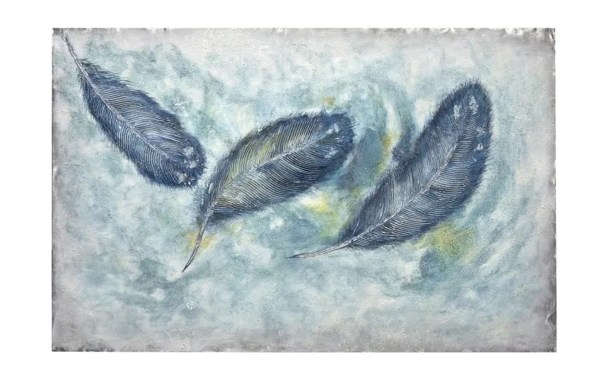 Witek Home Obraz na płótnie 100x150 cm Egzotyczne pióra Hot