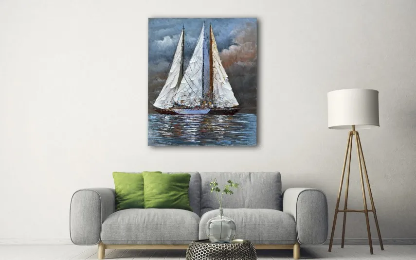 Witek Home Obraz na płótnie 100x120 cm Jachty na morzu Outlet
