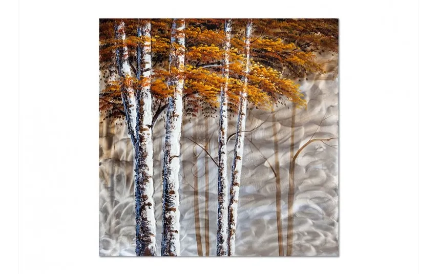 Witek Home Obraz na płótnie 100x100cm Brzozy New