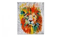 Witek Home Obraz na płótnie 80x100cm LEW ręcznie malowany kolorowy Outlet