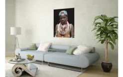 Witek Home Obraz szklany 80x120 Kobieta plemienia Fashion