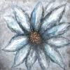 Witek Home Obraz 100x100 cm Niebieski Kwiat Hot