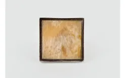 Witek Home Obrączka na serwetę Kwadratowy kamień w beżu Fashion