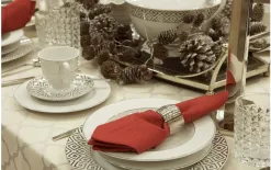 Witek Home Obrączka na serwetę prążki Outlet