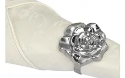 Witek Home Obrączka na serwetę Róża silver Fashion