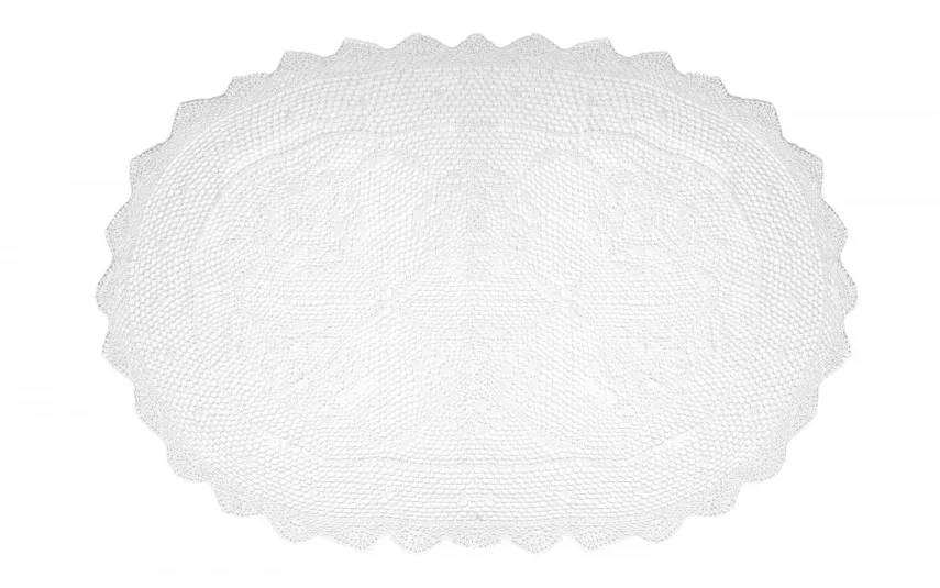 Witek Home Obrus biały owalny 130 cm x 170 cm Fashion