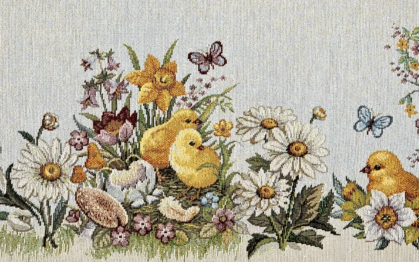 Dekor Pap Obrus wielkanocny 100x100 cm Eden 058 Kurczaczek Outlet