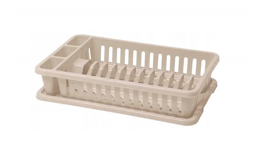 Curver Ociekacz do naczyń z tacką 42x26x8 cm beżowy New