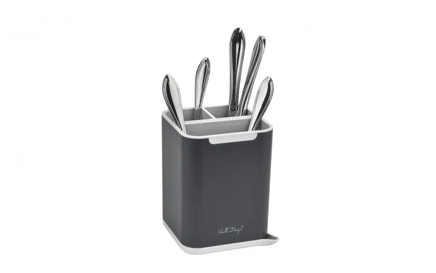 Vialli Design Ociekacz na sztućce Livio Duo szary Discount