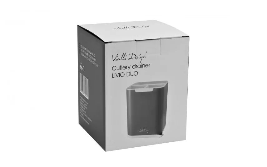 Vialli Design Ociekacz na sztućce Livio Duo szary Discount