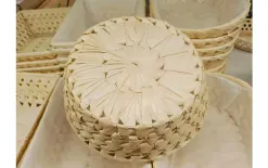Dajar Okrągły koszyk ręcznie pleciony 23 cm Palma DOMOTTI Sale