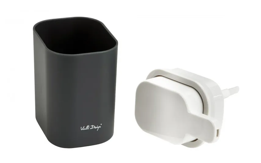 Vialli Design Organizer kuchenny z dozownikiem Livio Duo szary New