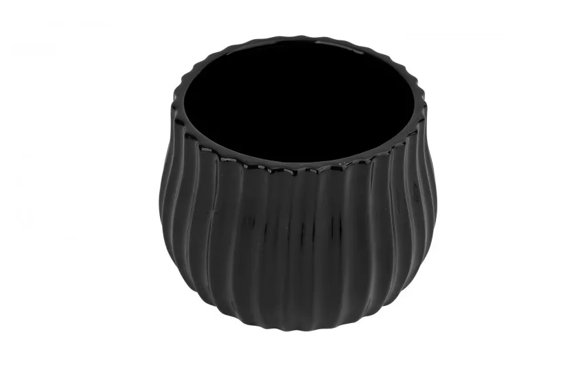 Ewax Osłonka ceramiczna na doniczkę czarna 16 cm Clearance