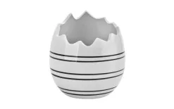 Art-Pol Ozdoba ceramiczna osłonka skorupka jajka w paski Discount