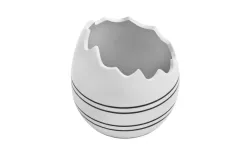 Art-Pol Ozdoba ceramiczna osłonka skorupka jajka w paski Discount
