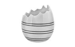 Art-Pol Ozdoba ceramiczna osłonka skorupka jajka w paski Discount