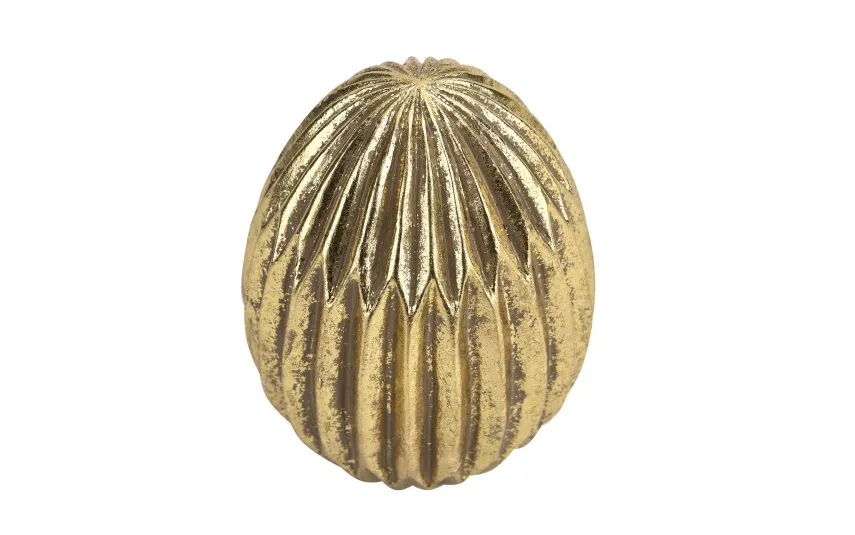Art-Pol Ozdoba jajko złote karbowane 14,5 cm Sale
