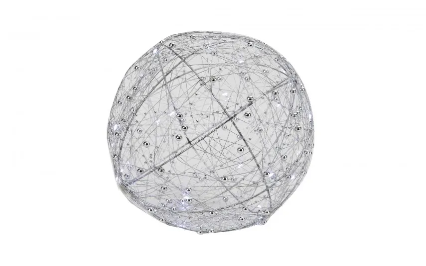 Art-Pol Ozdoba LED Kula Srebrna 15 cm Fashion
