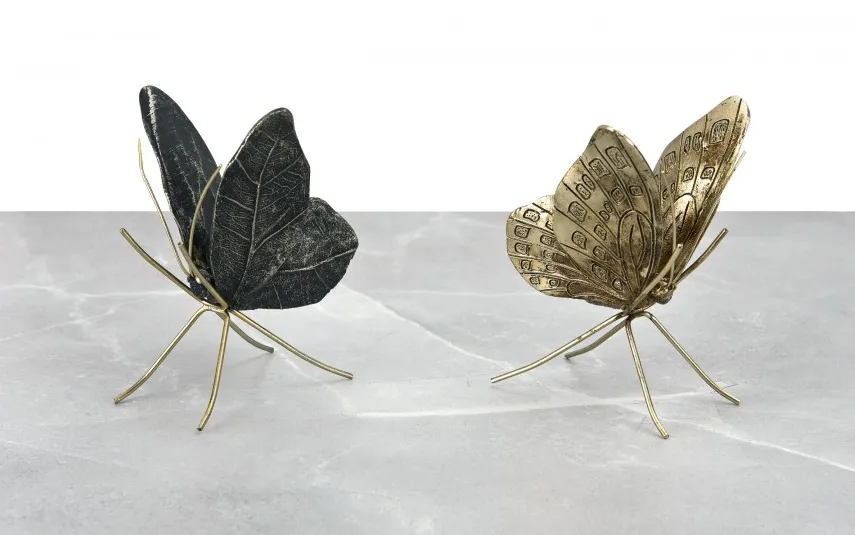 Art-Pol Ozdoba Motyl złoty 13 cm Fashion