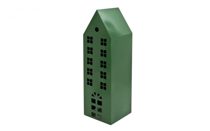 Ewax Ozdoba świąteczna domek 55 cm zielony metal 7625 Best