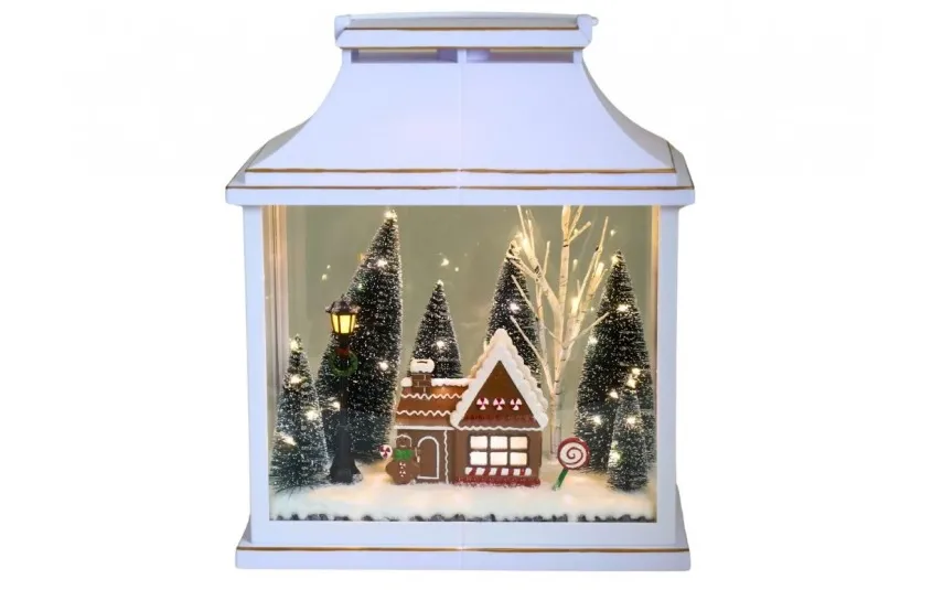 Ewax Ozdoba świąteczna podświetlana Scenka 30x16x36 cm biała Discount