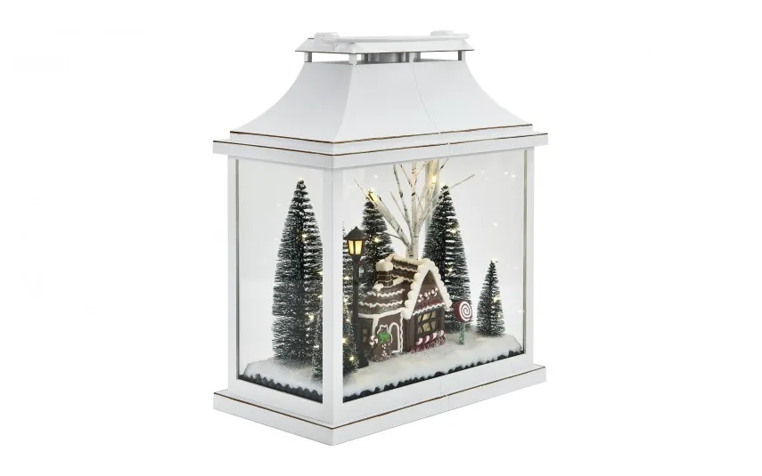 Ewax Ozdoba świąteczna podświetlana Scenka 30x16x36 cm biała Discount
