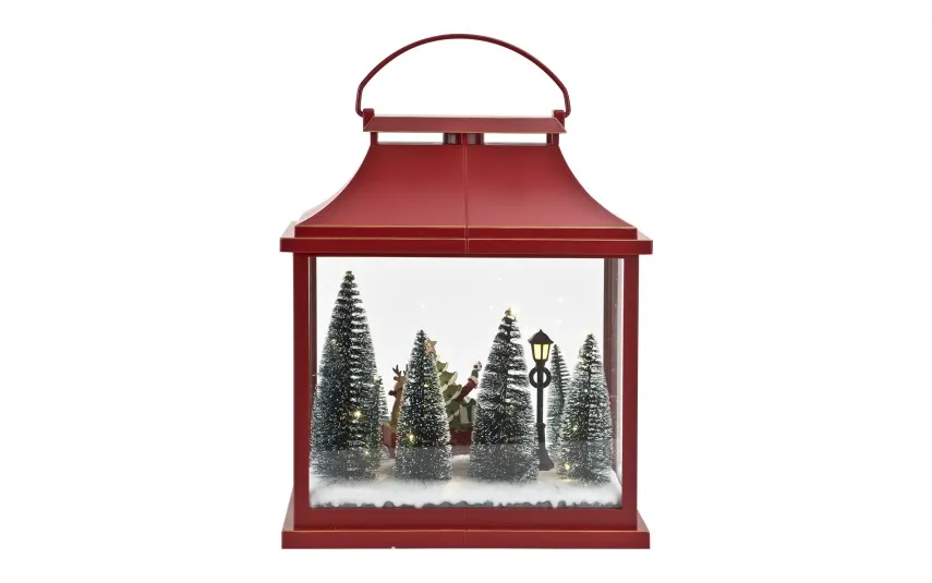 Ewax Ozdoba świąteczna podświetlana Scenka 30x16x36 cm czerwona Best