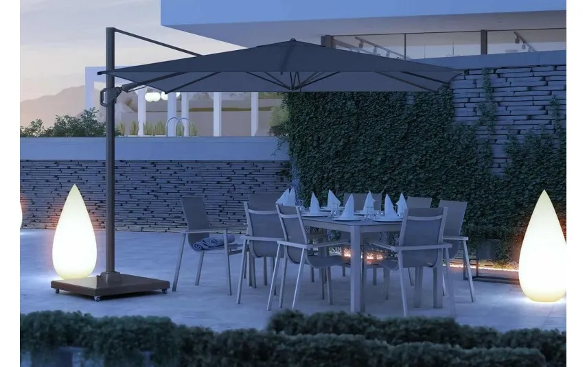 Platinum Parasol ogrodowy Challenger T² Premium 3m x 3m Faded Black Sale