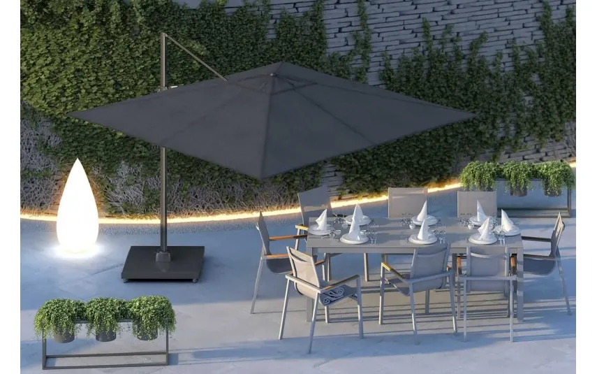 Platinum Parasol ogrodowy Challenger T² Premium 3m x 3m Faded Black Sale