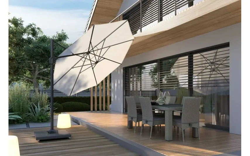 Platinum Parasol ogrodowy Challenger T² Premium Ø3.5m Havana Discount