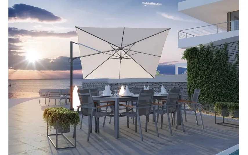 Platinum Parasol ogrodowy Challenger T² Premium 3m x 3m Faded Black Sale