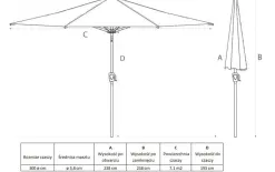 Platinum Parasol ogrodowy Riva Premium 3M Havanna 7104Q Outlet