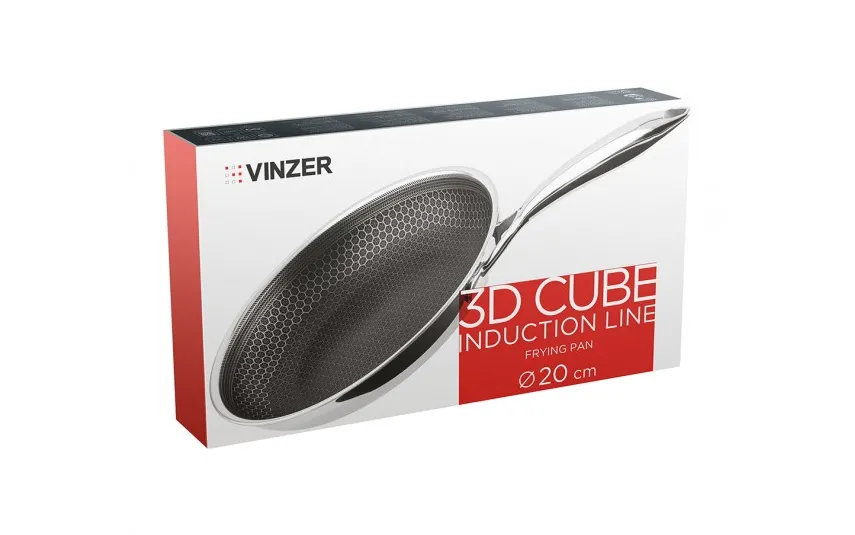 Vinzer Patelnia 24 cm 3D CUBE INDUCTION LINE 50401 New