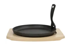 Witek Home Patelnia żeliwna 22cm na desce Fashion