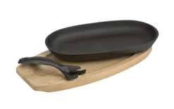 Witek Home Patelnia żeliwna owalna na desce Clearance