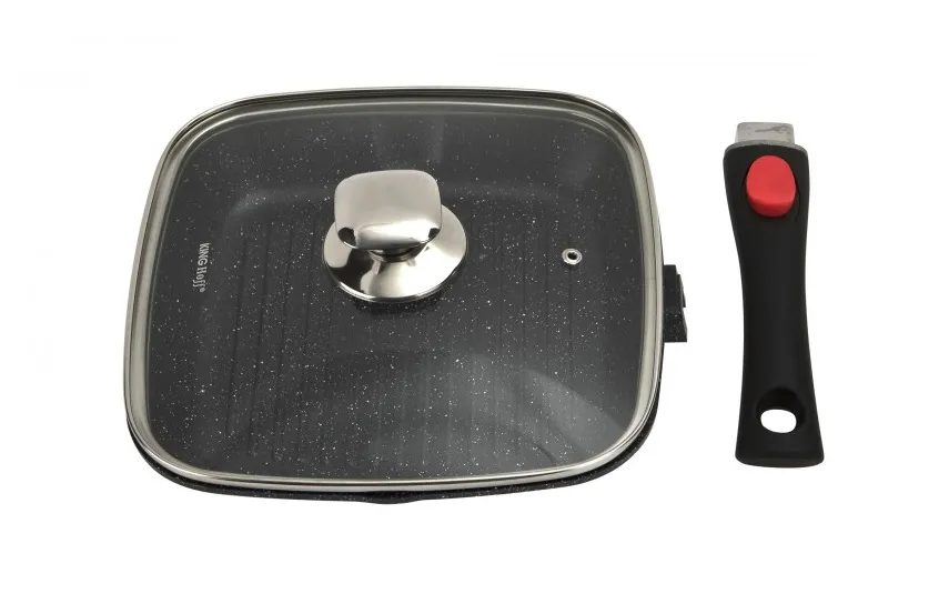 KingHoff Patelnia grillowa 28 cm z pokrywą KH-1511 Outlet