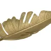 Dekor Pap Patera liść metalowy złoty 34 cm Fashion